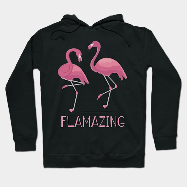 Feathered Fantasy Flamingo Artistry, Ideal Tee for Bird Lovers Hoodie by Kevin Jones Art